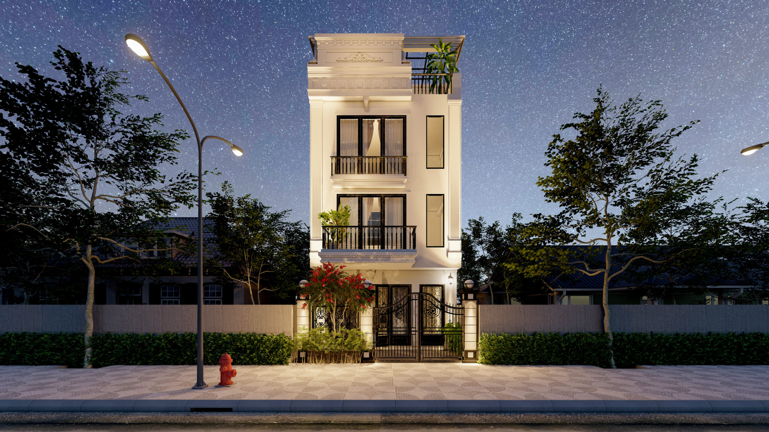 MẶT ĐỨNG TÂN CỔ ĐIỂN MẪU 2